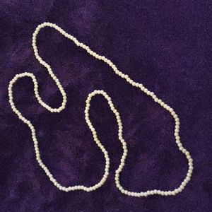 Vintage Cream Beaded necklace-$5 add on